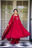 Shree-Rani georgette embroidered anarkali suit (set of 3)