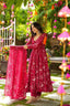 Ekaya beautiful cotton printed anarkali suit (set of 3)