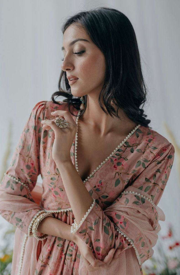 Floral printed nyla cotton sharara - Eraya
