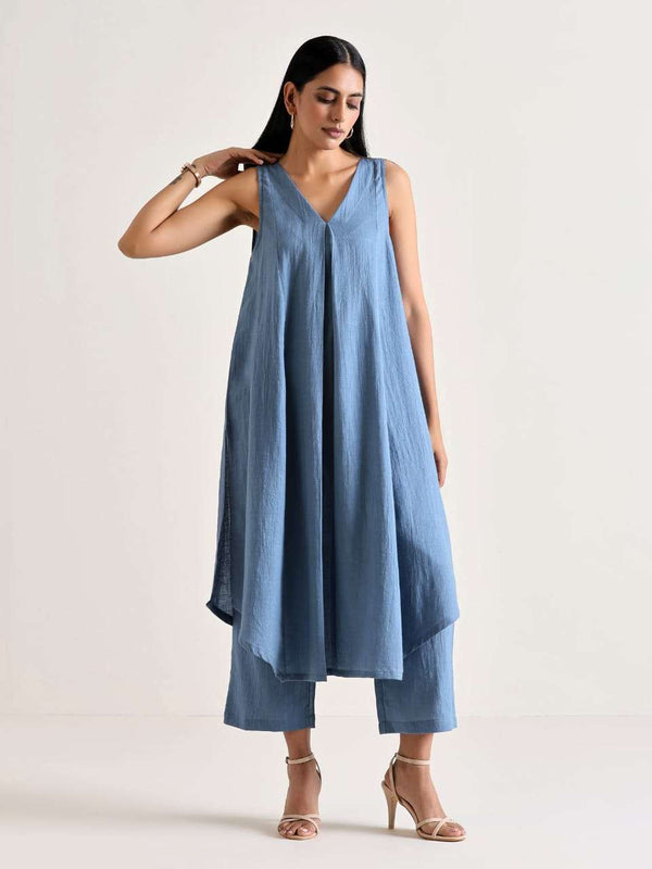 Fine cotton slub fabric summer special co-ord set Eraya