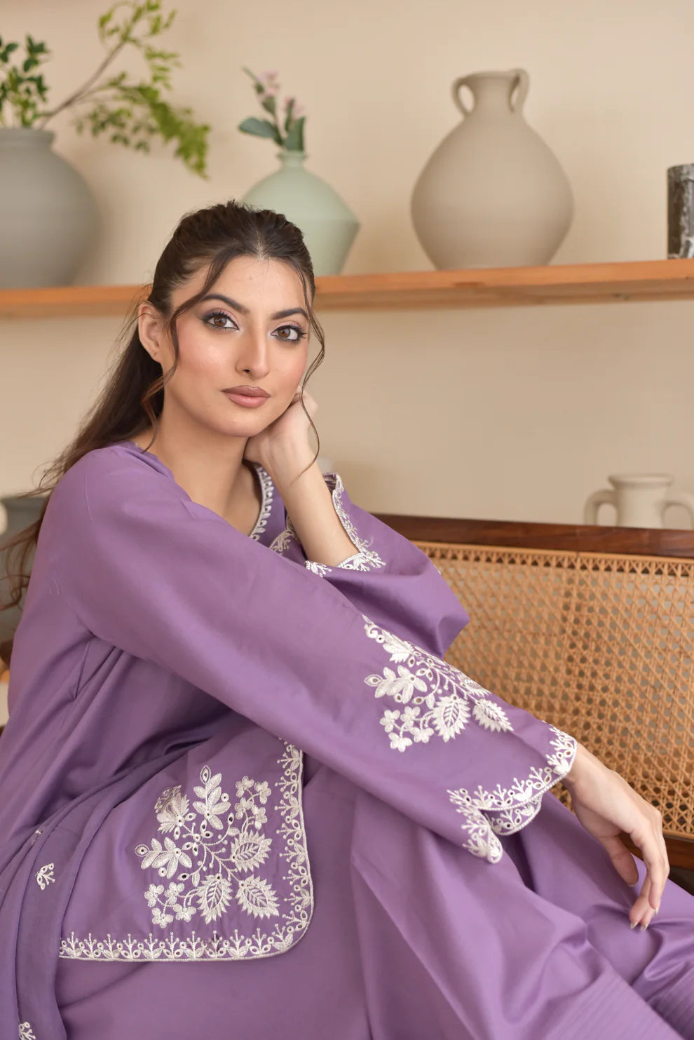 Shree Albeli Embroidered Ruhi Dupatta Set