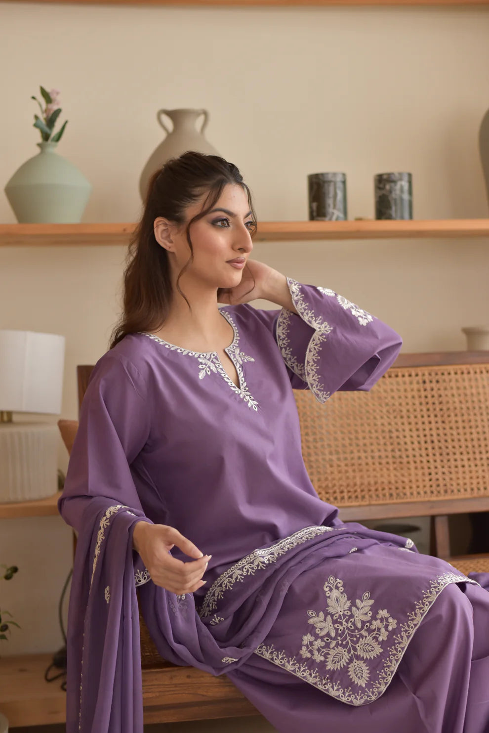 Shree Albeli Embroidered Ruhi Dupatta Set