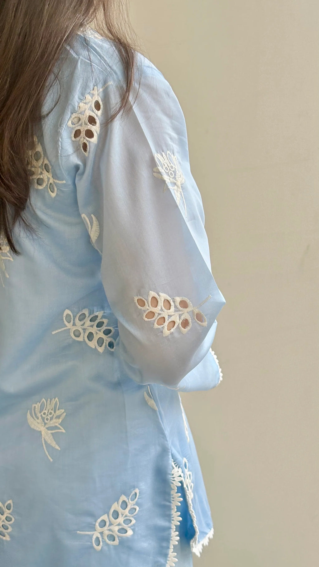 Shree Albeli Blue Chanderi Farshi-Salwar Set