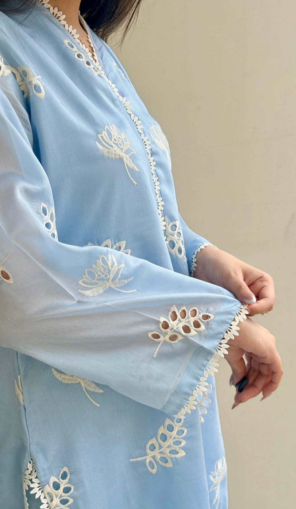Shree Albeli Blue Chanderi Farshi-Salwar Set