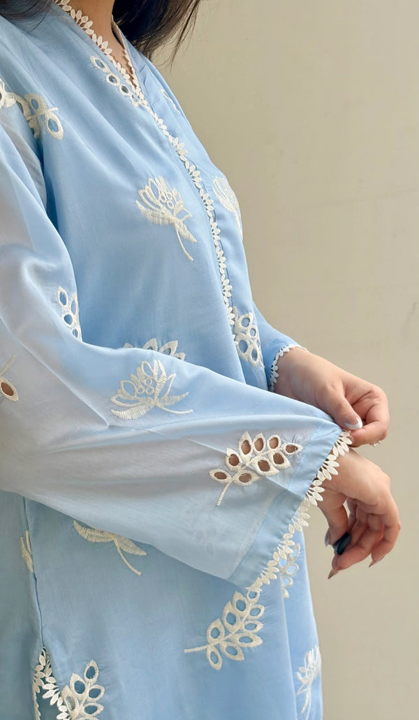 Shree Albeli Blue Chanderi Farshi-Salwar Set