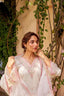 Shahi Vastram: Ivory White Chanderi Embroidered Suit Set. - Eraya