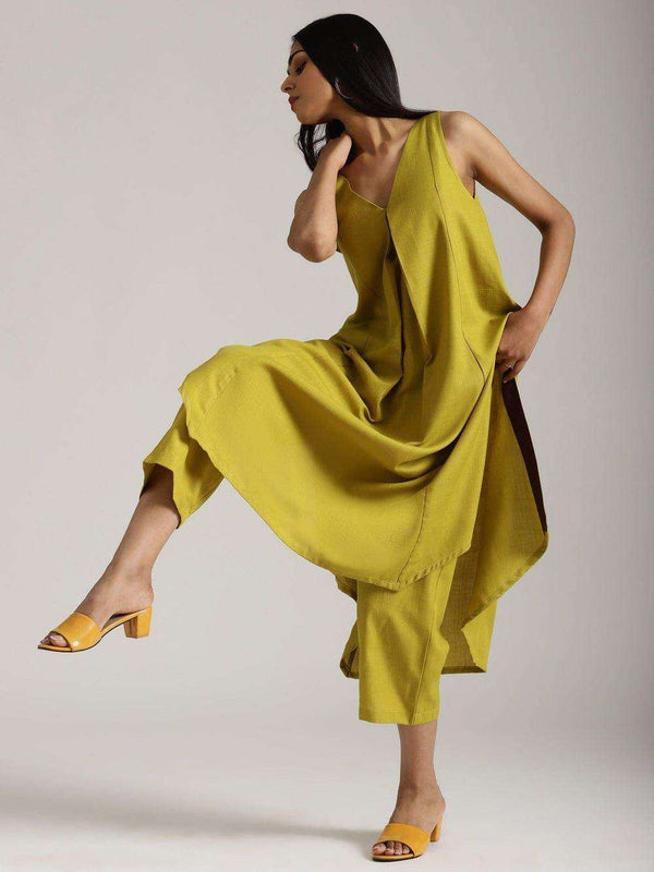 Beautiful fine cotton slub fabric summer special co-ord set (4- colours) - Eraya