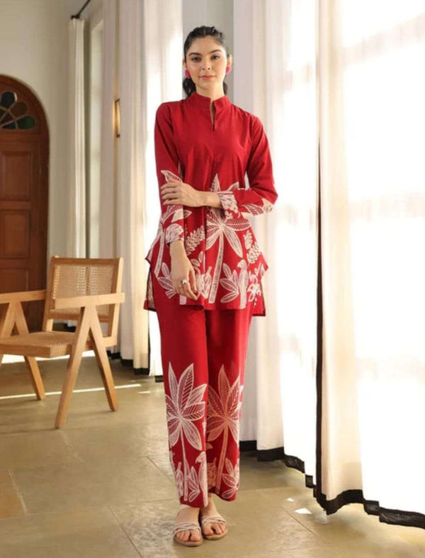 Digital printed pure cotton co-ord set Eraya