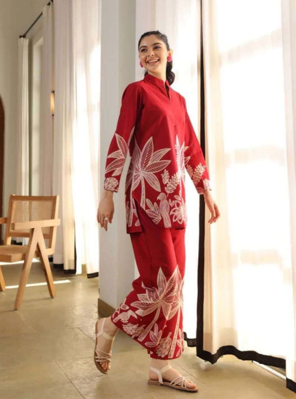 Digital printed pure cotton co-ord set Eraya