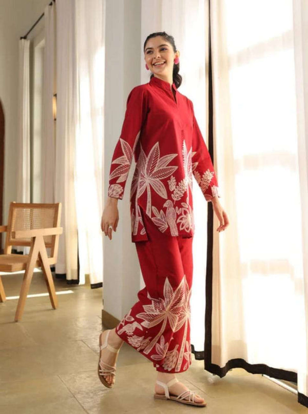 Digital printed pure cotton co-ord set Eraya