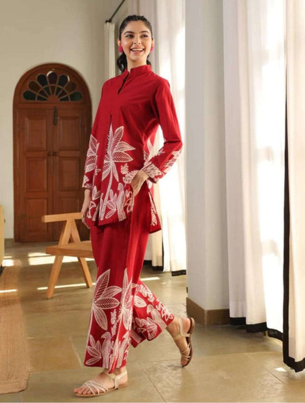 Digital printed pure cotton co-ord set Eraya