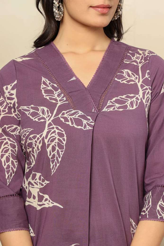 Floral digital printed cotton co-ord set Eraya