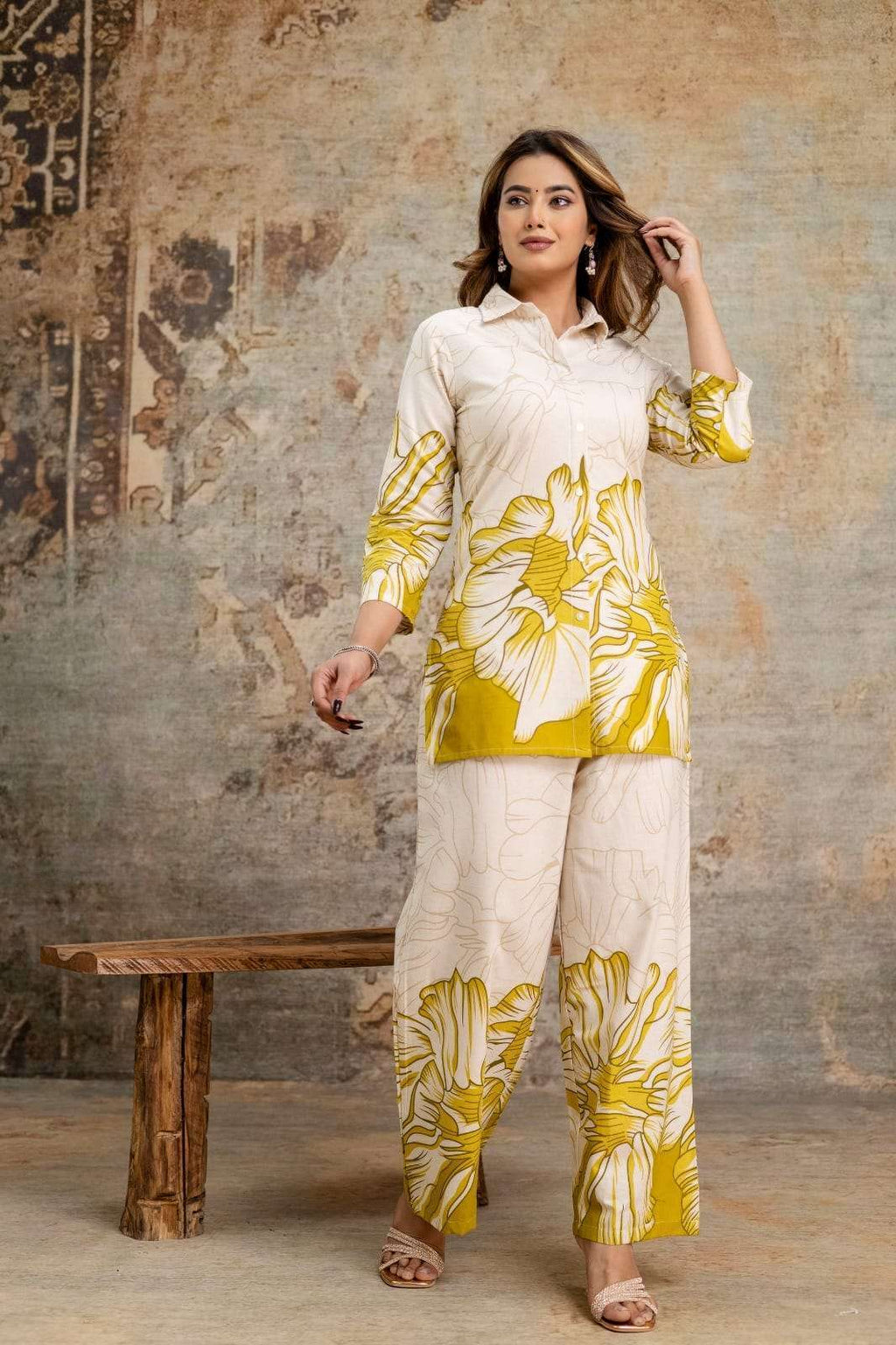 Classy cotton printed co-ord set