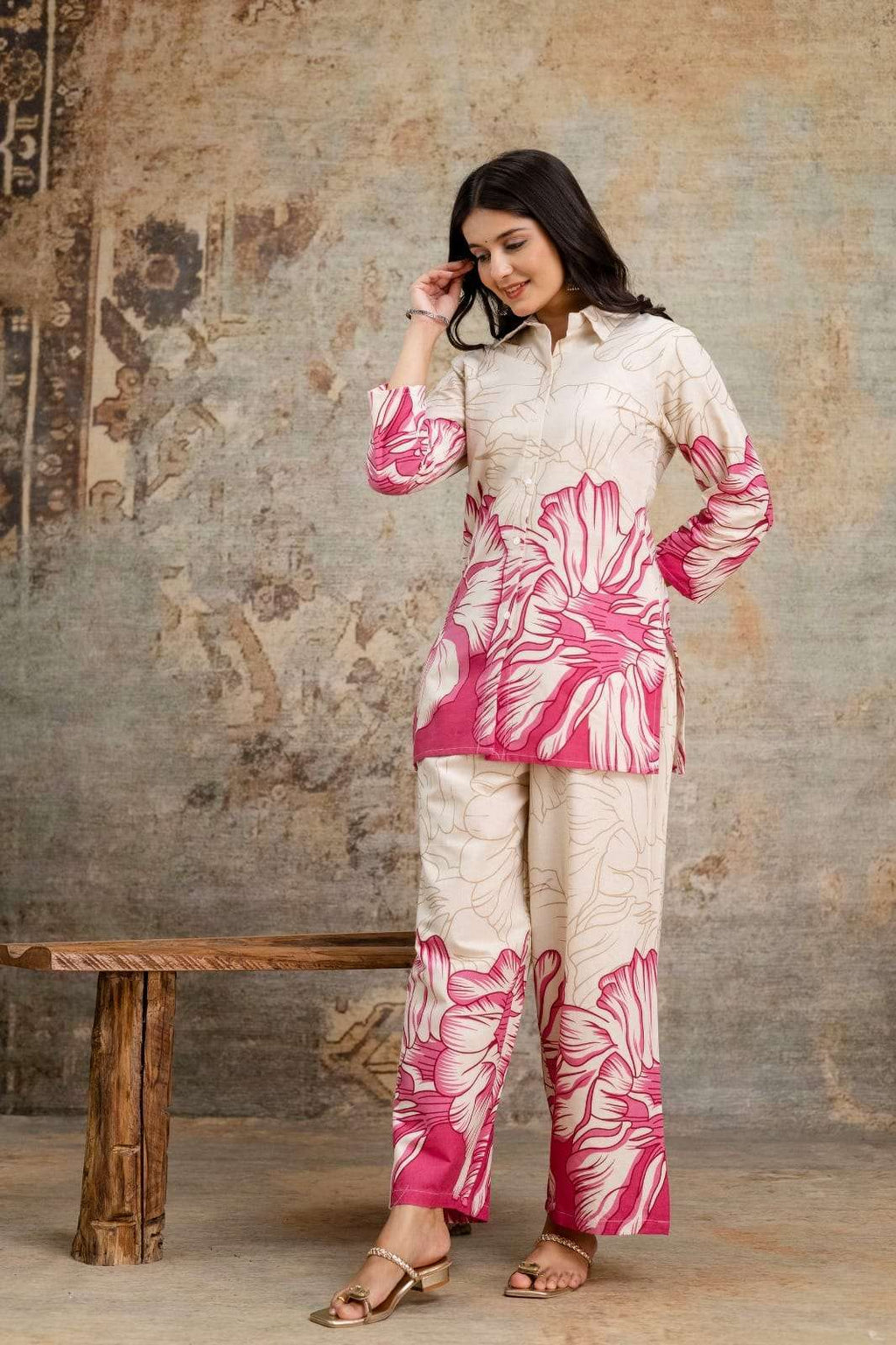 Classy cotton printed co-ord set