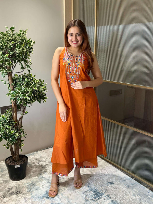 Summer vibe cotton embroidered co-ord set Eraya