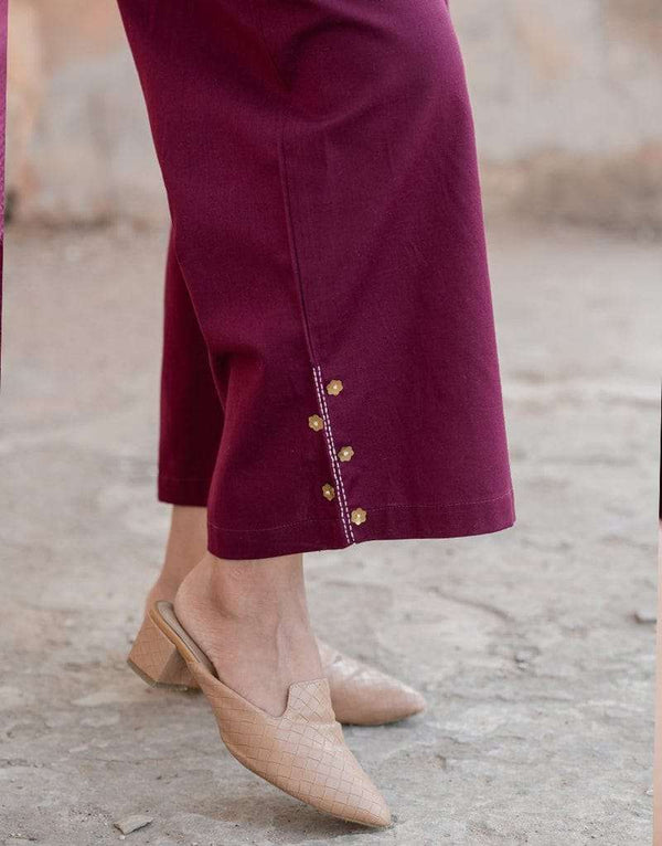 Designer peplum top cotton co-ord set Eraya