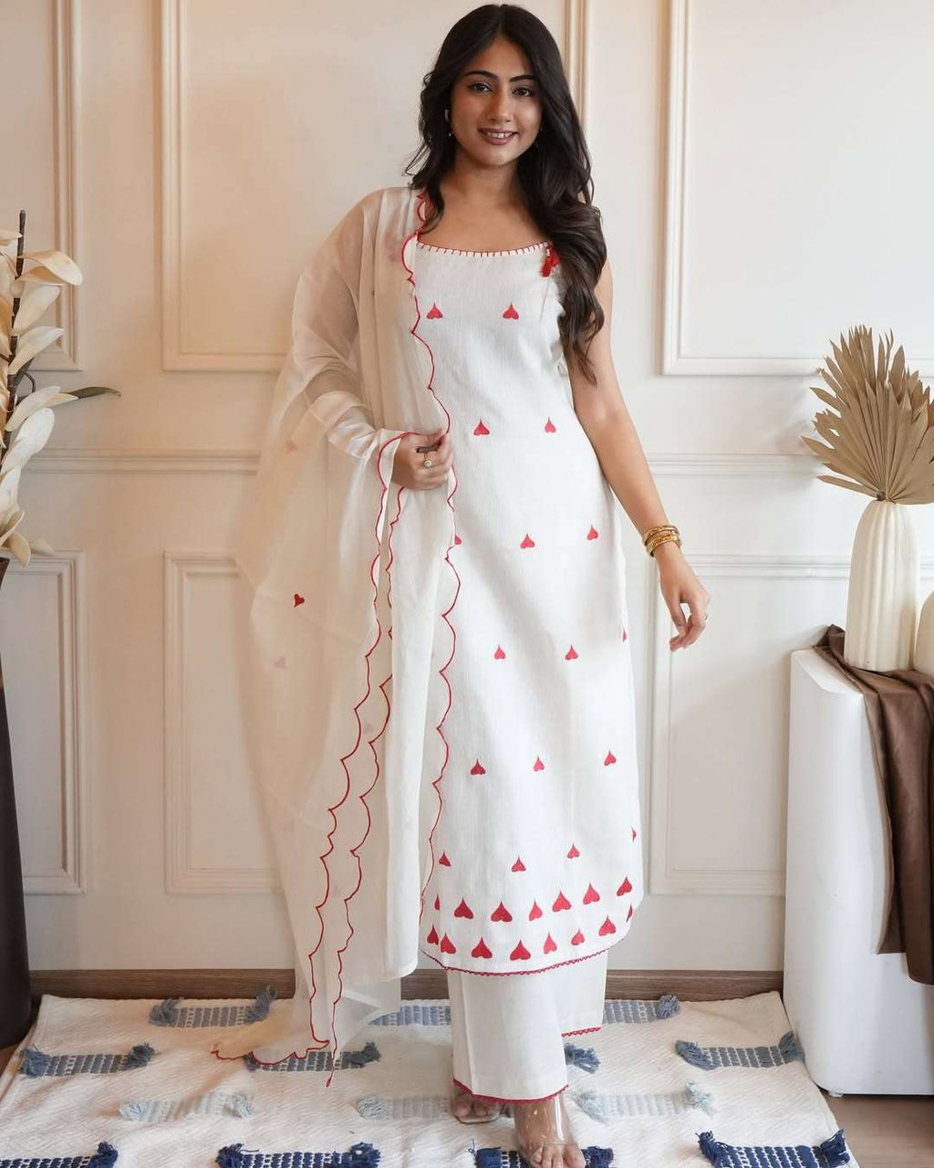 Heartly whispers-cotton cut sleeves kurti (set of 3)