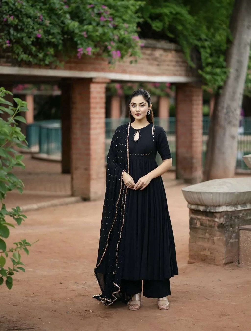 Kaajal mohini anarkali kurti (set of 3)
