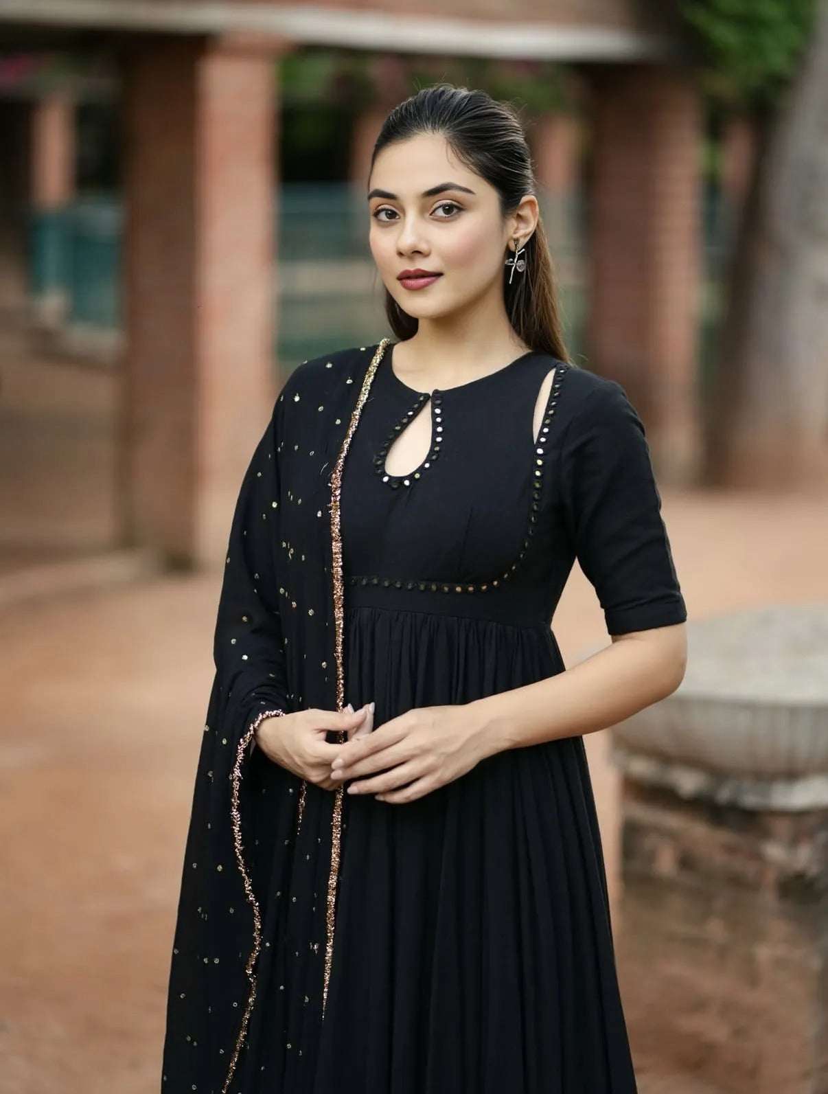 Kaajal mohini anarkali kurti (set of 3) Secondary image