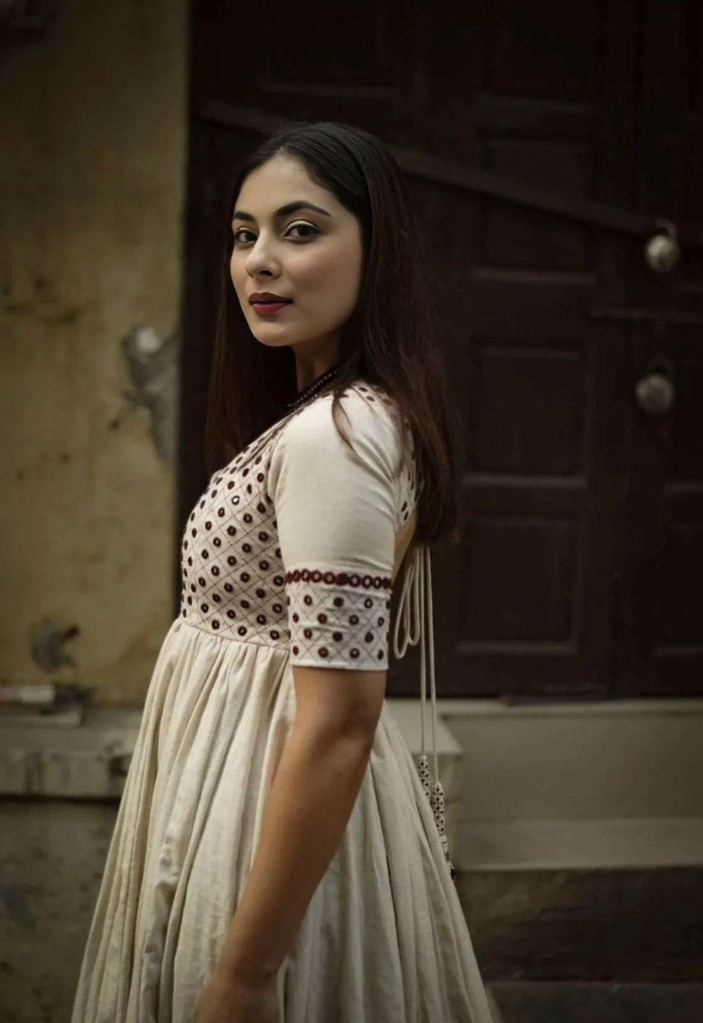 Chandra-akshat anarkali kurti (set of 2)