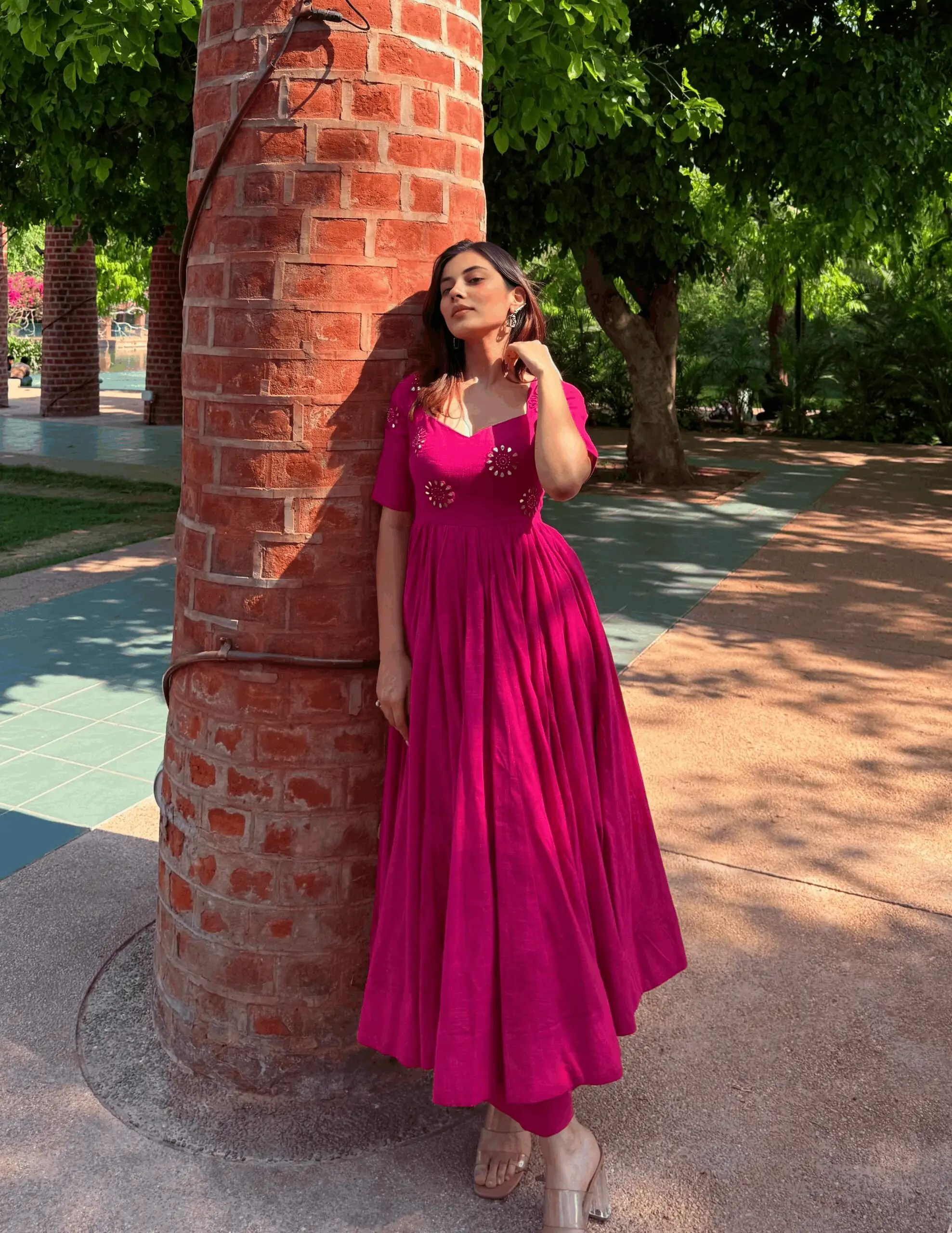 Kamal-kali anarkali kurta and pant set Main image